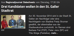 Stadtratswahlen SG 2014 This Bürge, SRF